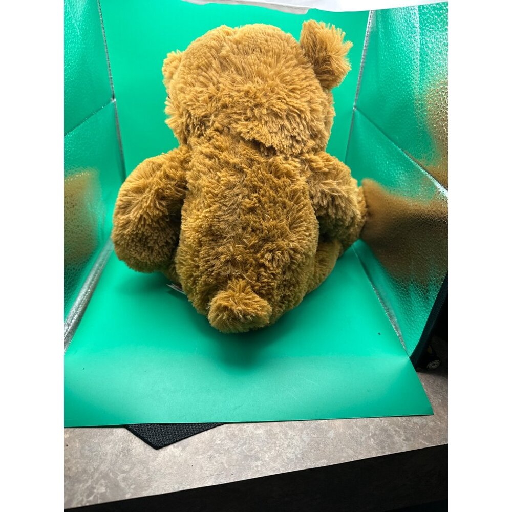 Kellytoy Original Brown Plush Teddy Bear With Plaid Bow Tie - Stuffed Polyester - Picture 2 of 7